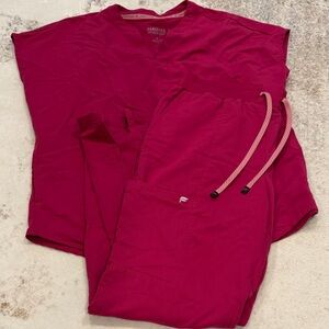 Hibiscus Fabletics Women's Pink Scrub Set